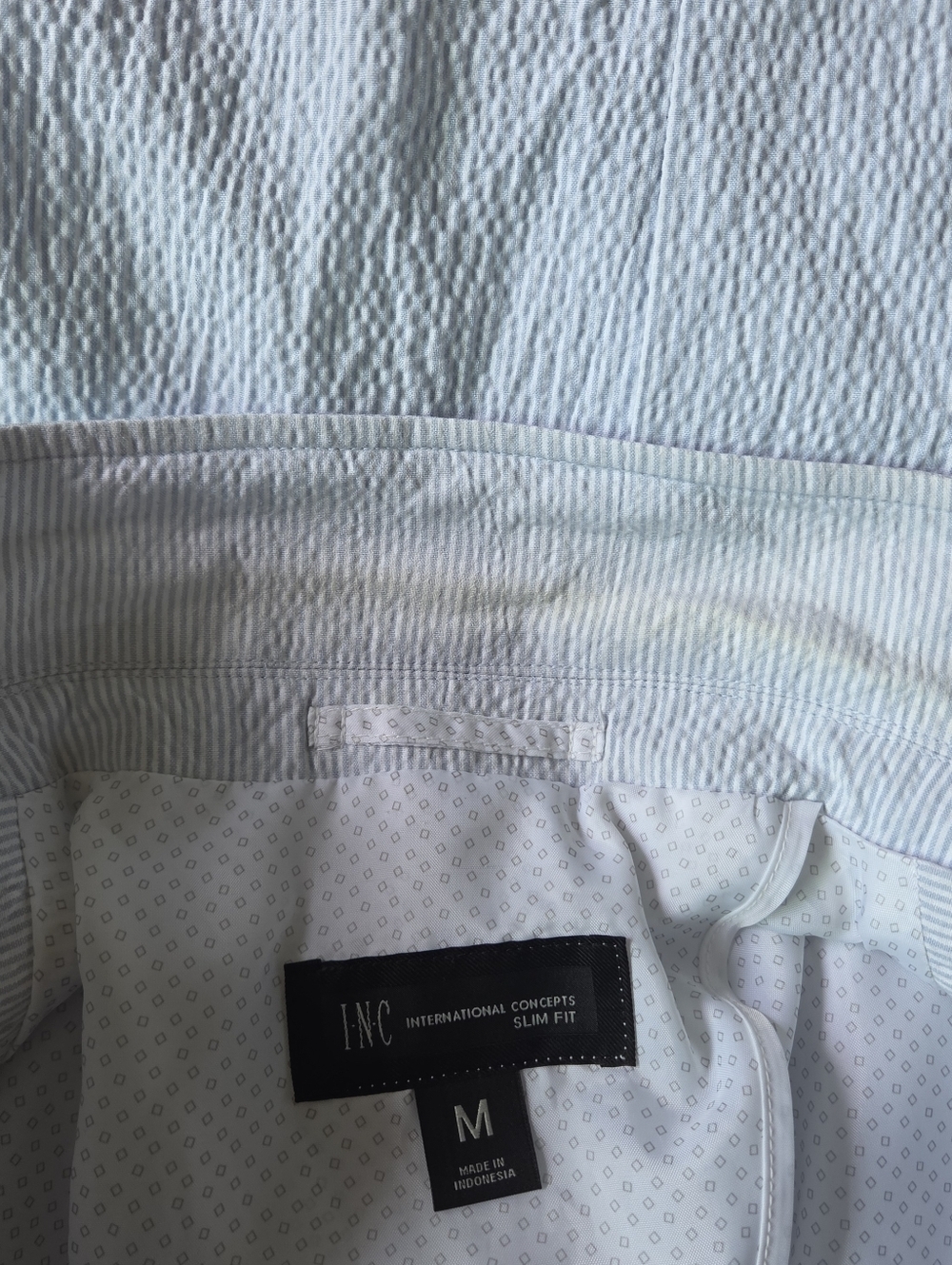 INC International Concepts Light Blue Seersucker Sport Coat - Picture 11 of 11